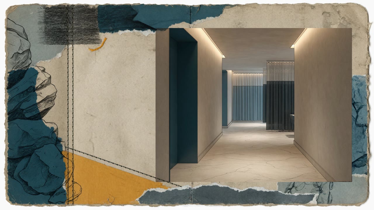 An illustrated clear corridor representing access and privacy