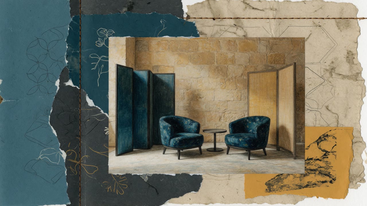 An illustrated quiet room designed around privacy and choice